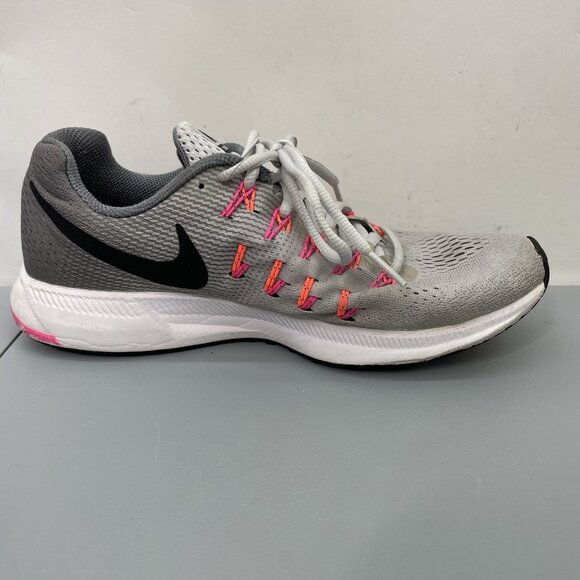 Nike Air Zoom Pegasus 33 Sneakers Shoes Running Training Gray Womens 8 - Picture 10 of 13